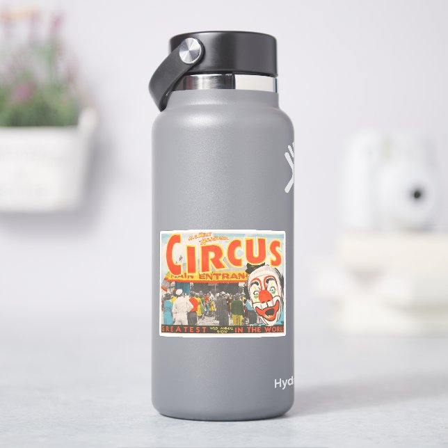 Sticker Poster Du Cirque Des Gens Entrant Dans Le Grand Ha (HydroFlask)