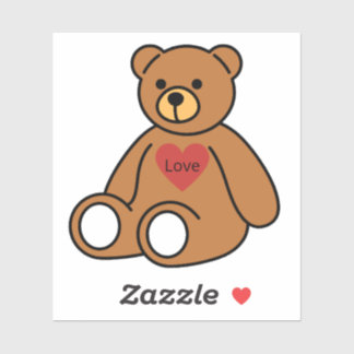Sticker Poster / Impression "Ourson Tendresse"