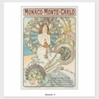 Poster Mont-Carlo vintage par Alphonse Mucha