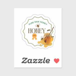 Sticker Pot de miel Abeille à miel Nid d'abeille Apiary