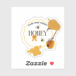 Sticker Pot de miel Abeille à miel Nid d'abeilles Apiary