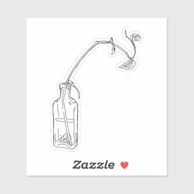 Sticker Pothotel Linseed Bottle (Feuille)