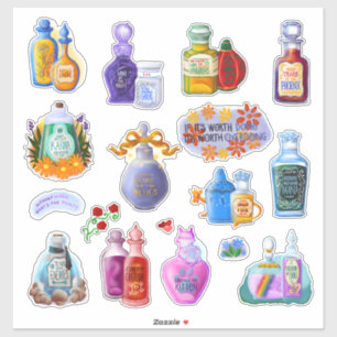 Sticker Potions Magiques   Planche d'autocollants