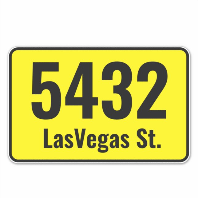 Sticker Poubelle de déchets - Numéro d'adresse de casier p (Devant)