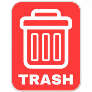 Sticker Poubelle d'ordures - Décharge Roulette d'enfouisse