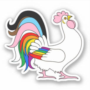 Sticker Poule de la fierté Progress