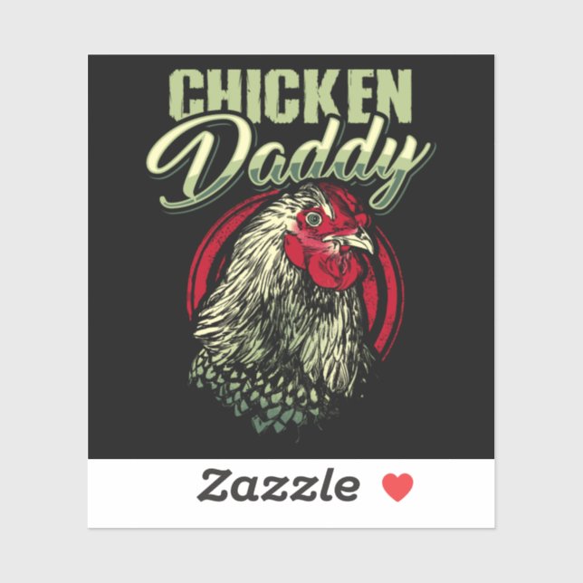 Sticker Poulet Papa Poulet Agricole Volaille (Feuille)