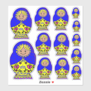 Sticker Poupées de nidification en Ukraine,