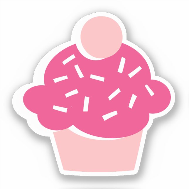 Sticker pour album de style graphique rose Cupcake (Recto)
