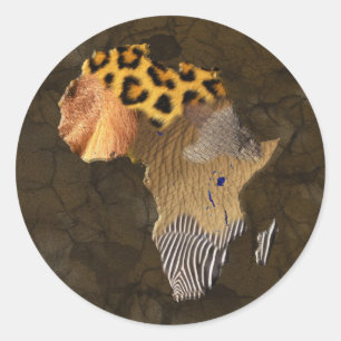 Sticker pour animaux sauvages Carte de l'AFRIQUE