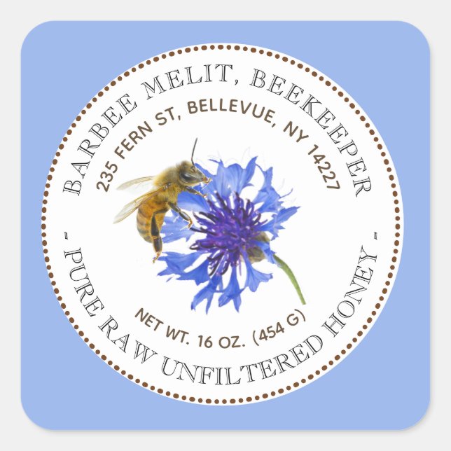 Sticker pour apiculture Étiquette de miel (Devant)