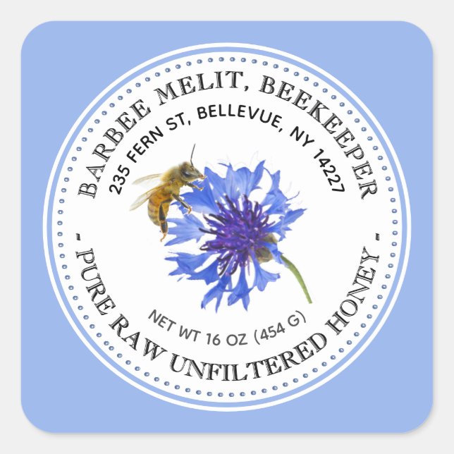 Sticker pour apiculture Étiquette de miel (Devant)