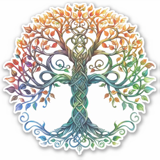 Sticker pour arbre celtique de la vie (Devant)