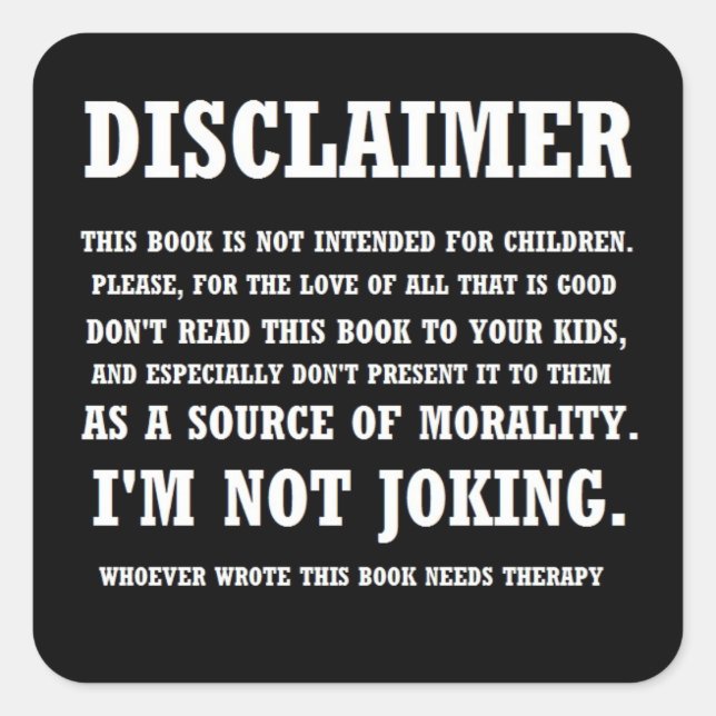 Sticker pour avertissement biblique (Devant)