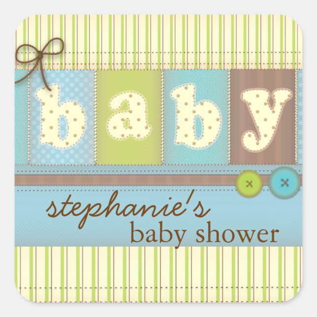 Sticker pour Baby shower couette couette pour bébé (Devant)