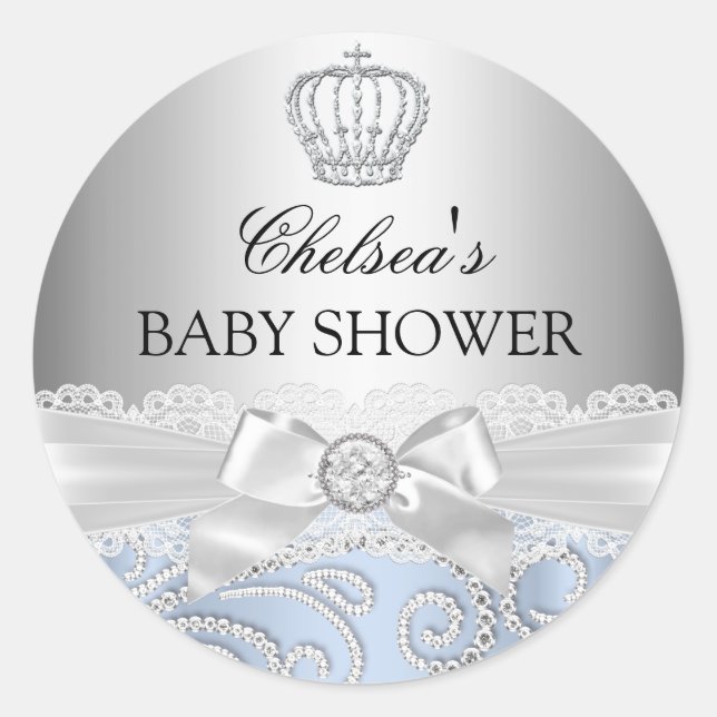 Sticker pour Baby shower de la Couronne du Petit P (Devant)