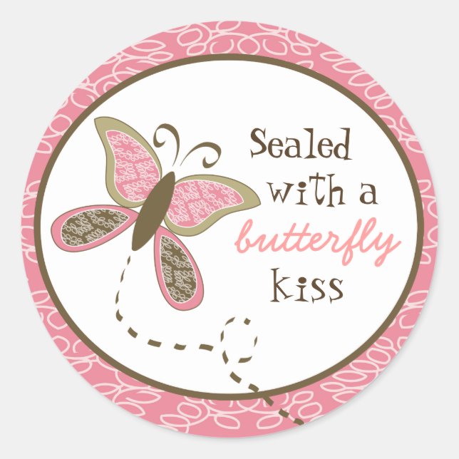 Sticker pour Baby shower papillon (Devant)