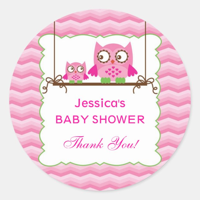 Sticker pour Baby shower pour fille Maman et Bébé  (Devant)