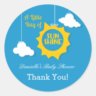 Sticker pour Baby shower Ray of Sunshine