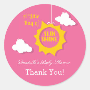 Sticker pour Baby shower Ray of Sunshine