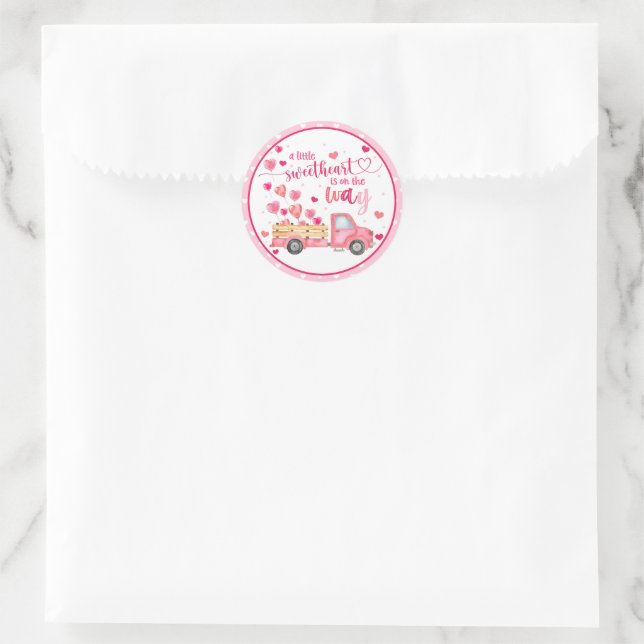 Sticker pour Baby shower un peu amoureux (Sac)