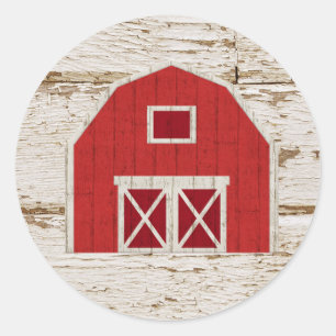 Sticker pour bébé de la ferme rouge