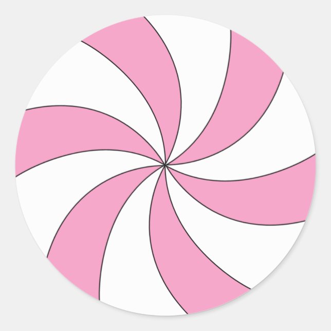 Sticker pour bonbons rose et blanc (Devant)