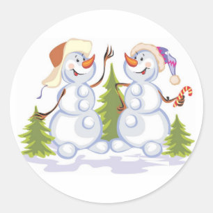sticker pour bonhomme de neige de Noël