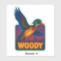 Sticker pour canard en bois de Neon