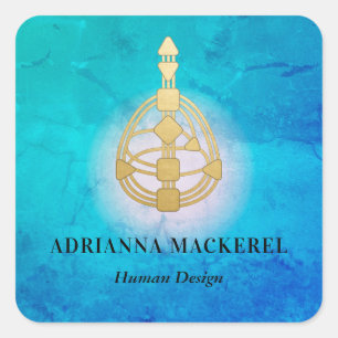 Sticker pour Carré de graphisme Gold Human Design