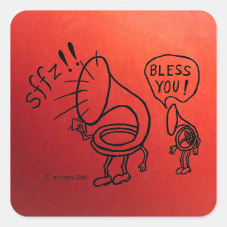 Sticker pour Carré frontalier Tuba Sneeze