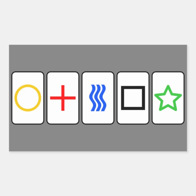 Sticker pour cartes Zener - Gris (Devant)