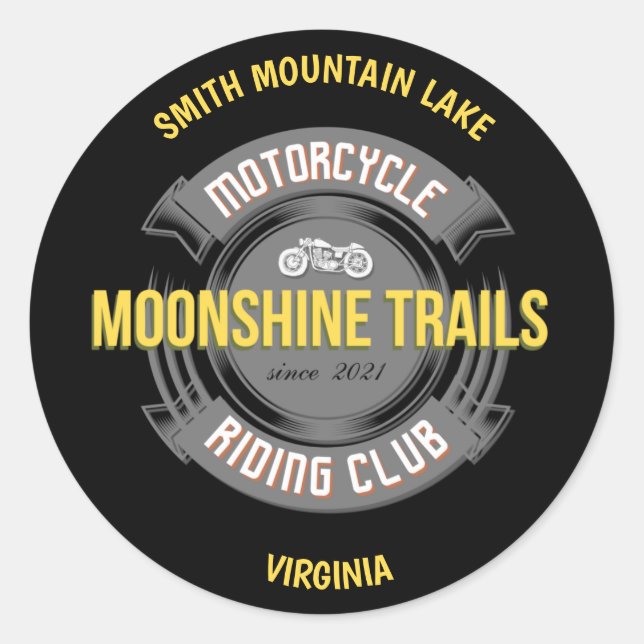 Sticker pour casque MTMRC - 3" Moonshine Trails MR (Devant)