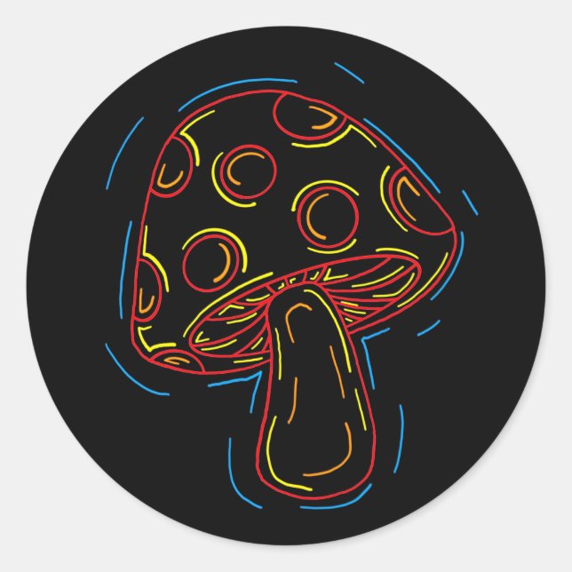 Sticker pour champignon néon (Devant)