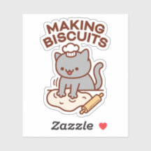 Sticker pour chat amusant pour BISCUITS