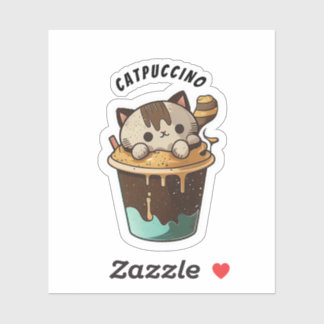 Sticker pour chat CATPUCCINO