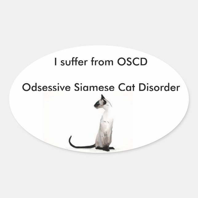 Sticker pour chat de Siamese (Devant)