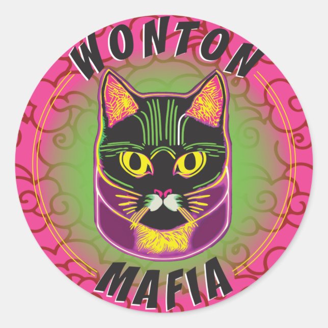 Sticker pour chat mafia Wonton (Devant)