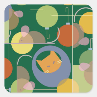 Sticker pour chat mi-mod de Noël