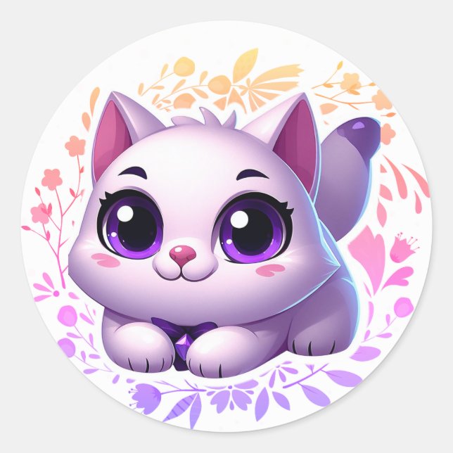 sticker pour chat mignon (Devant)