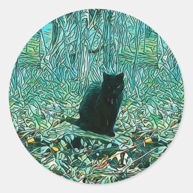 Sticker pour chat noir (Devant)