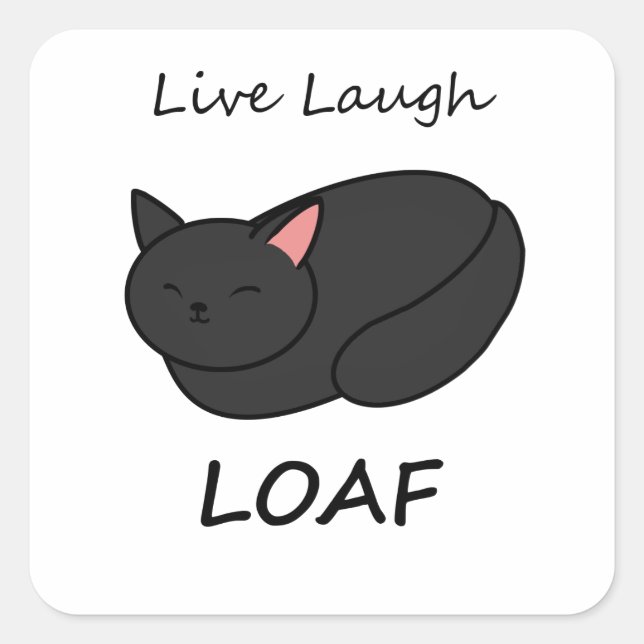 Sticker pour chat noir Loaf Rire en direct (Devant)