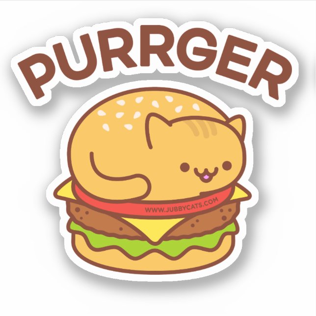 Sticker pour chat PURRGER - Burger pour chat (Devant)