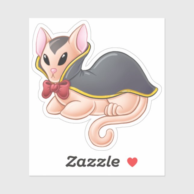 Sticker pour chat Vampire (Feuille)
