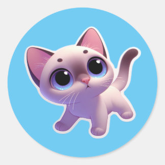sticker pour chaton siamois mignon