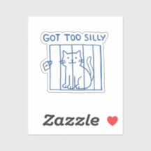 Sticker pour chats drôle - Ai Trop Silencieux Jail