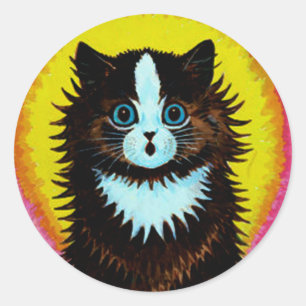 Sticker pour chats psychédélique Louis Wain