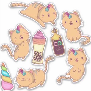Sticker pour chats Unicorn mignon