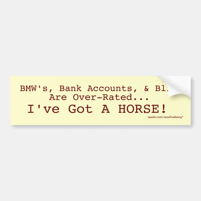 Sticker Pour Cheval Bling Vs. (Devant)