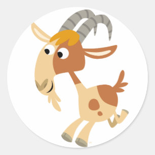 Sticker pour chèvre coureur de dessin mignon